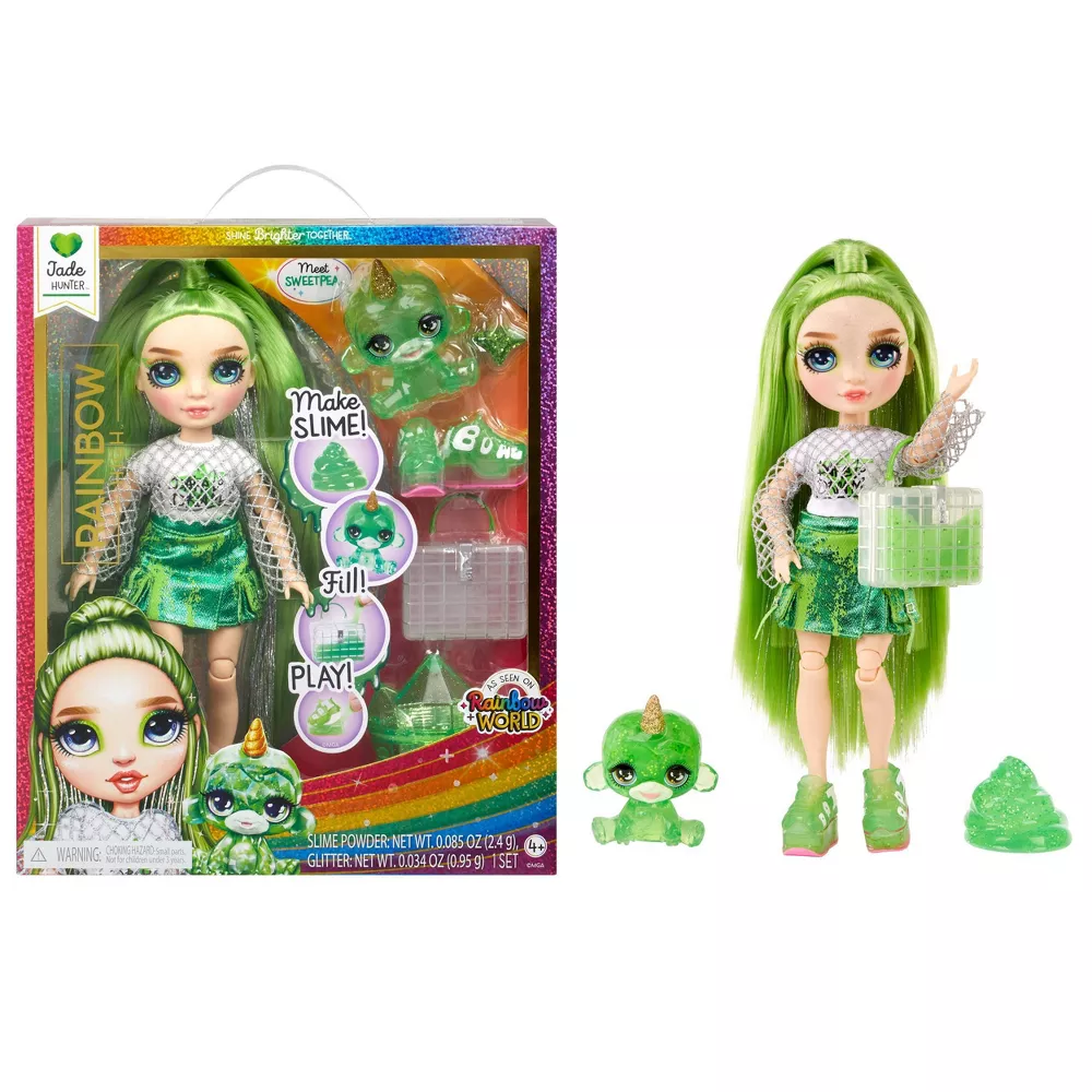 RAINBOW HIGH JADE HUNTER GREN WITH SLIME KIT Y PET 11