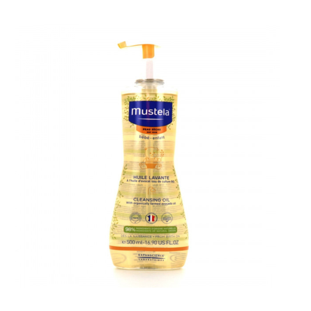 MUSTELA ACEITE DE LAVADO PARA BEBES, PIEL SECA 500ML