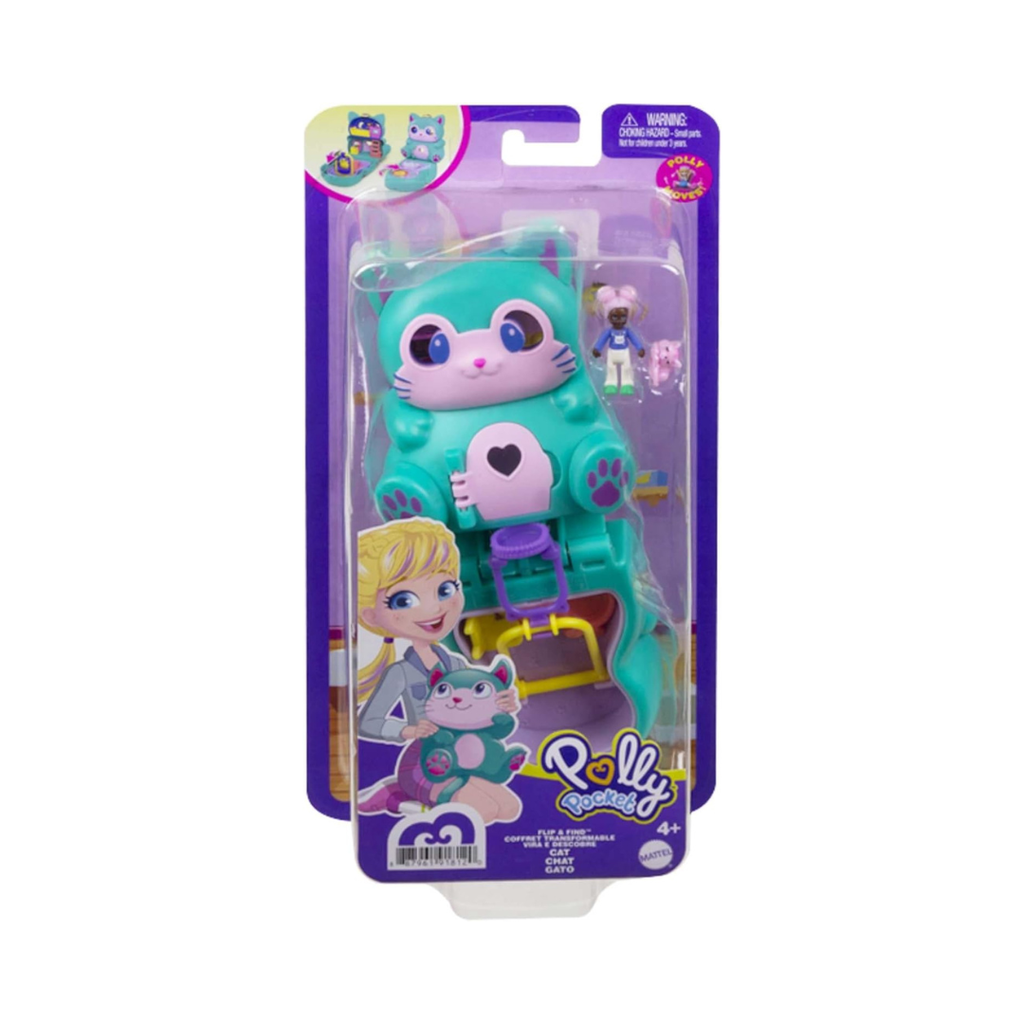 POLLY POCKET-Cofre Gato con asa