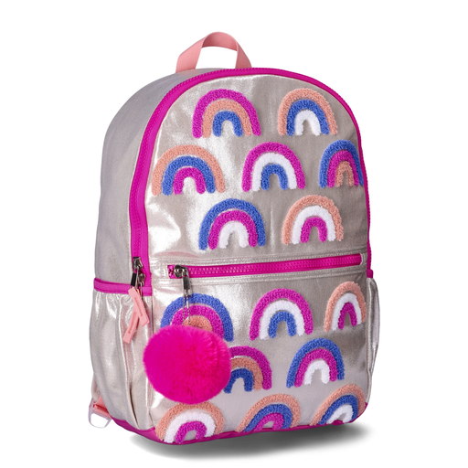 [843340284224] BOLSO PLATEADO CON ARCOIRIS WONDER NATION