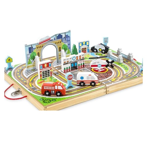 [000772301411] MELISSA & DOUG CIUDAD PORTATIL 18 PCS