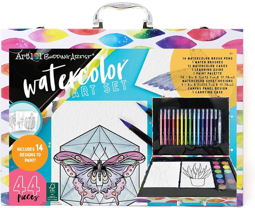 [673468680444] ART 101 BUDDING ARTIST WATERCOLOR AET SET 44 PIECES