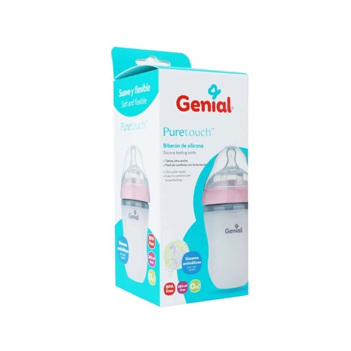 [7450210012554] GENIAL BIBERON DE SILICONA 9OZ 