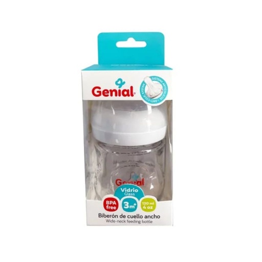 [7453078511283] GENIAL BIBERON DE CUELLO ANCHO 4OZ 
