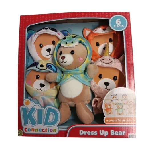 [842993176757] KID CONNECTION DRESS UP BEAR 6 PIECES