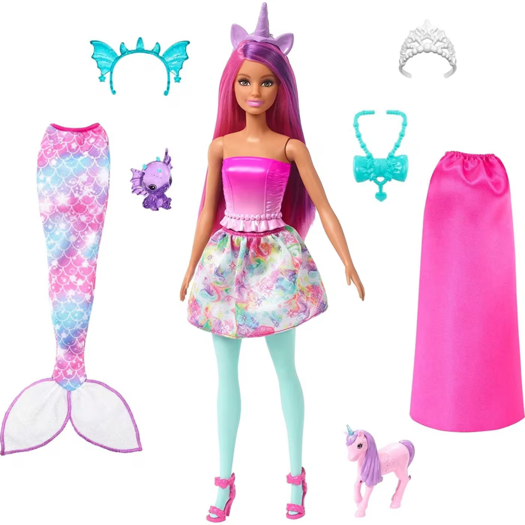 BARBIE DREAMTOPIA CON ACCESORIOS VESTIDO FUPSIA