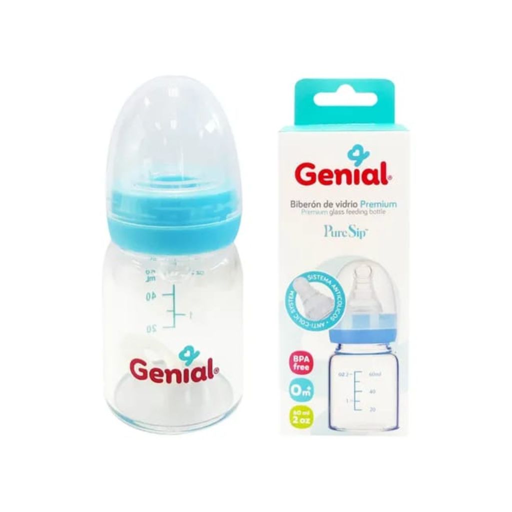 GENIAL BIBERON DE VIDRIO  2OZ