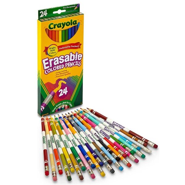 24 LAPICES DE COLORES BORRABLES DE CRAYOLA