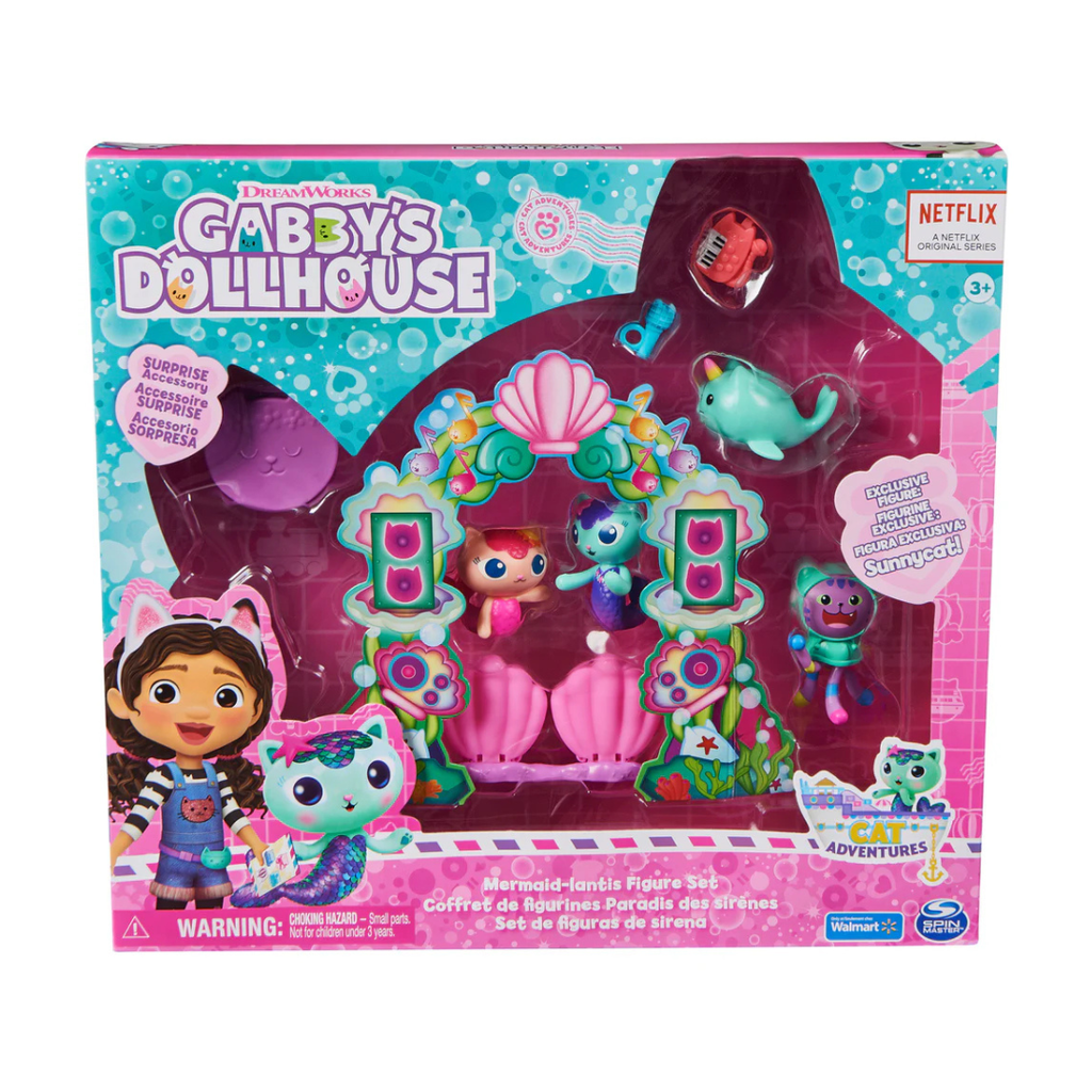 GABBYS DOLLHOUSE SET DE FIGURAS DE SIRENA