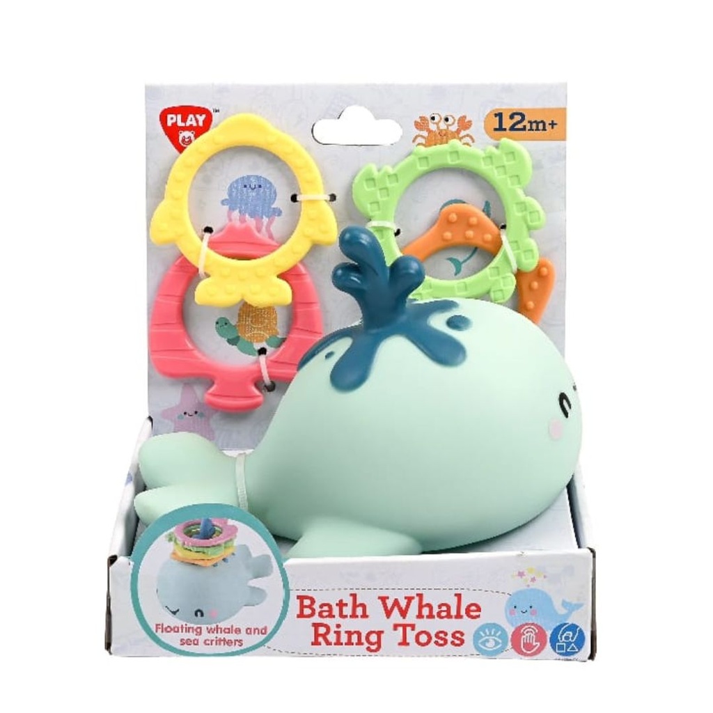 PLAY GO BATH WHALE RING TOSS, FOR AGE GROUP 12M+, 5 PCS