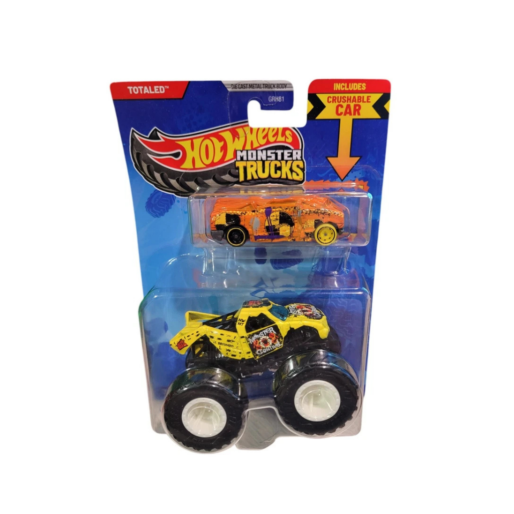 MATTEL HOT WHEELS MONSTER TRUCKS CAMIONETA CHOCADA 
