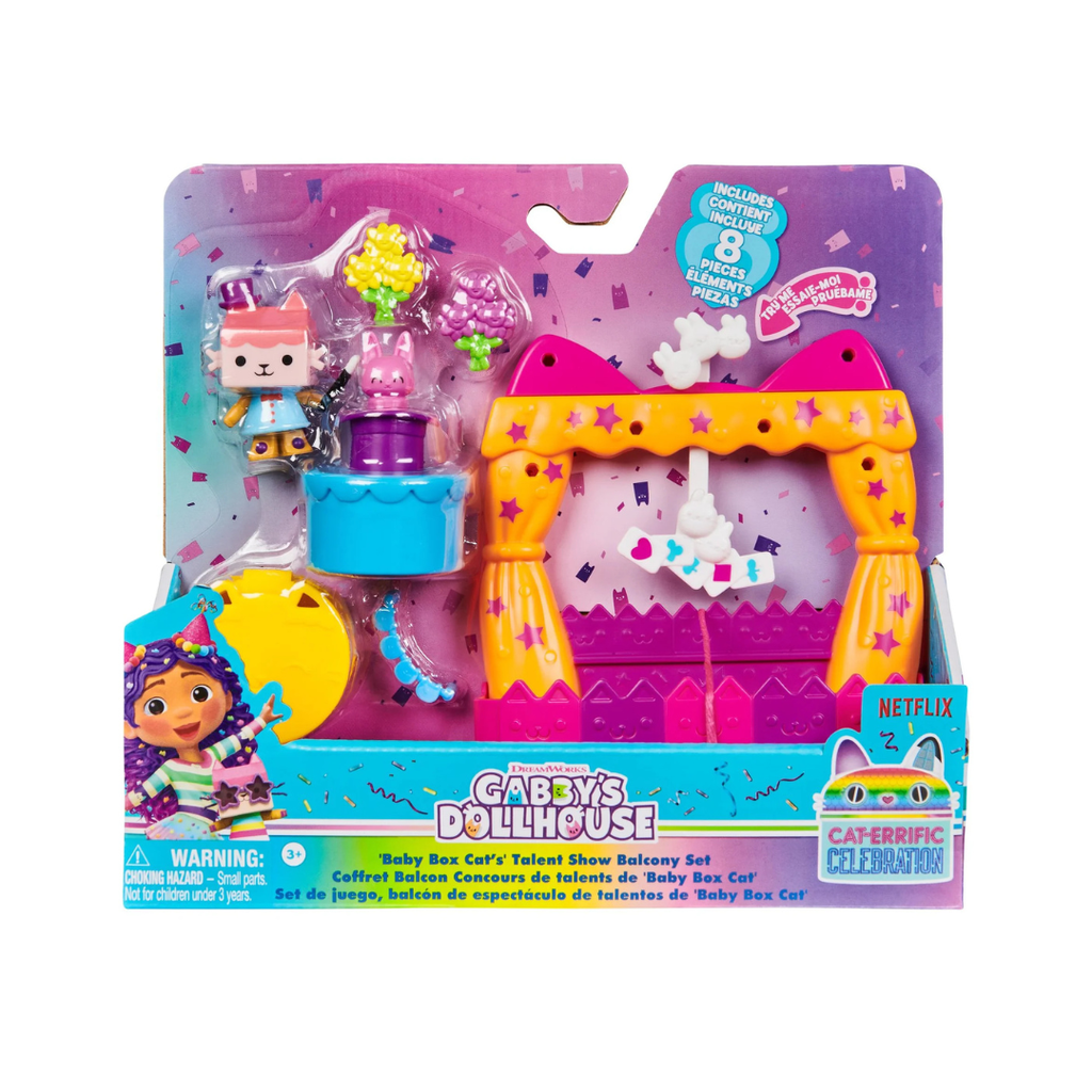 SET DE JUEGO BALCON DE ESPECTACULO DE TALENTOS BABY BOX CAT
