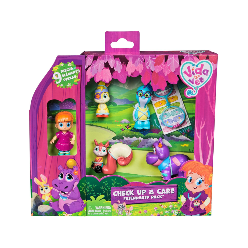 Set de veterinaria- figuras de acción, estetoscopio, faros y pegatinas