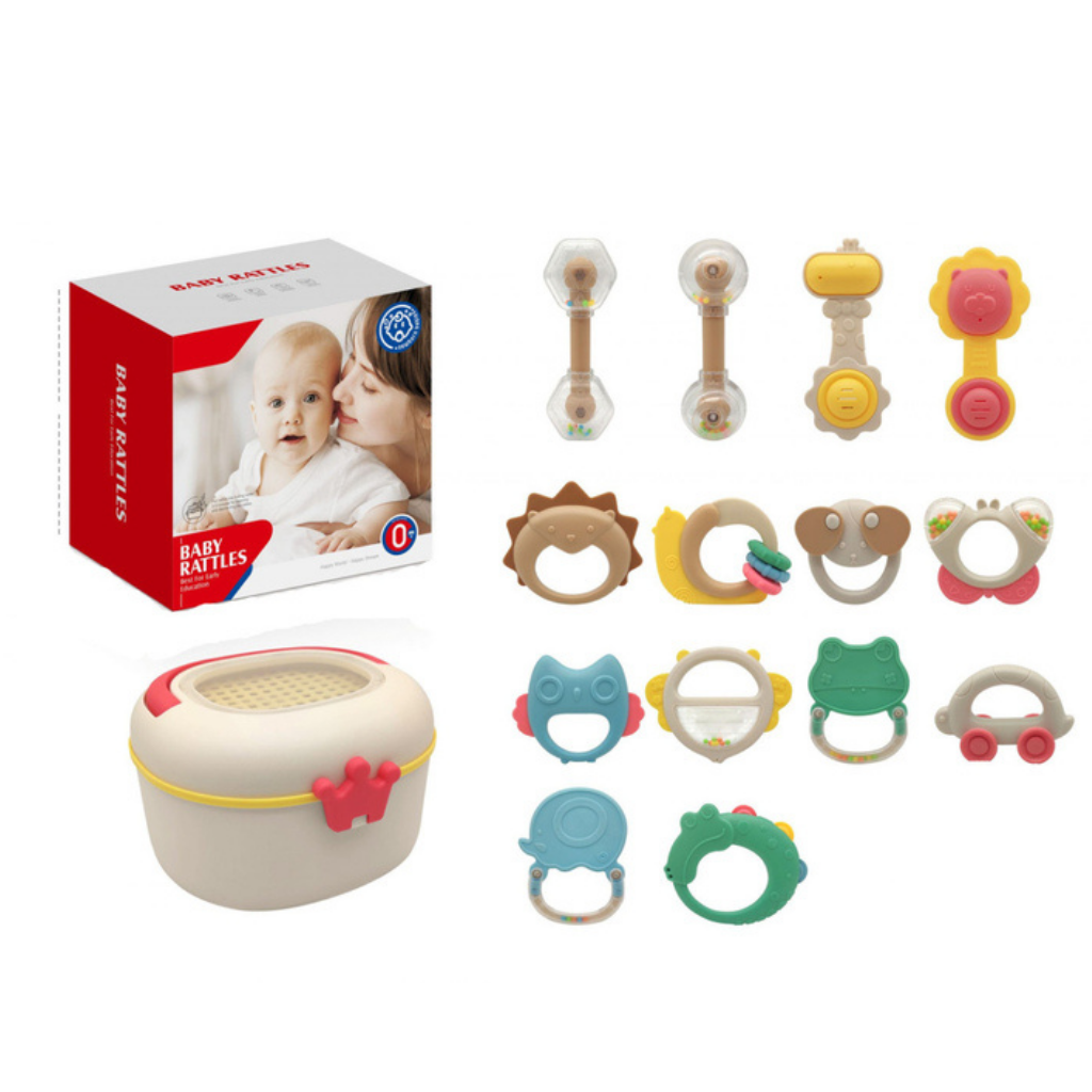 HUANGER SET SONAJEROS Y MORDEDORES-DESARROLLO SENSORIAL Y MOTOR 0M+