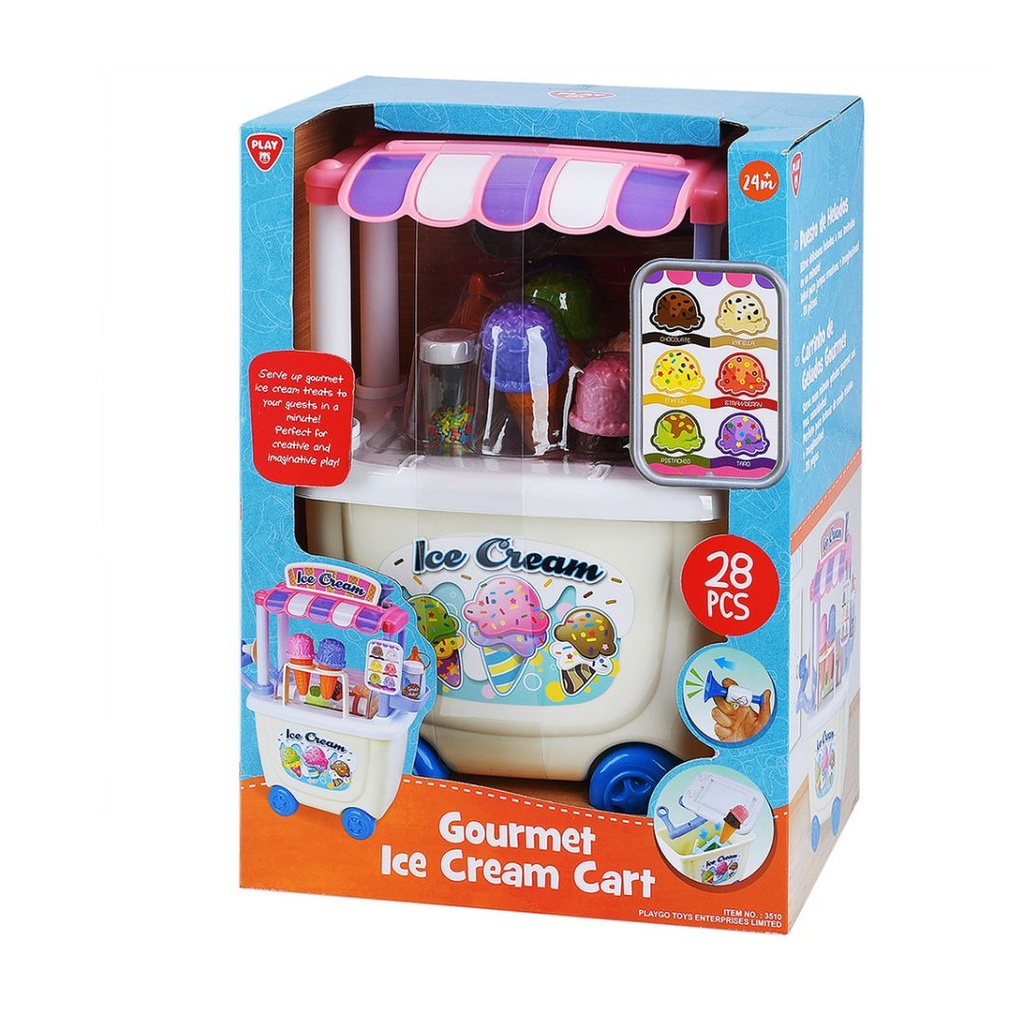 PLAYGO TOYS GOURMET ICE CREAM CART