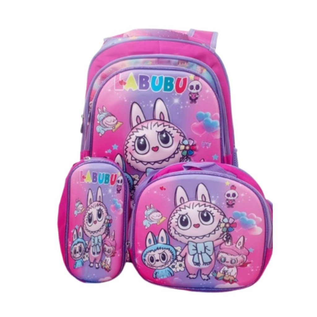 MALETA ROSADA LABUBU 