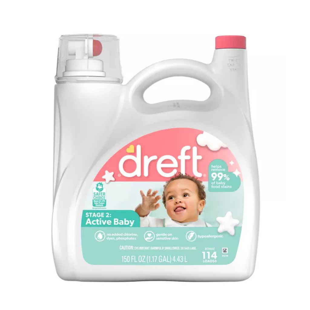 DREFT ETAPA 2: DETERGENTE LIQUIDO PARA ROPA COMPATIBLE CON ACTIVE BABY