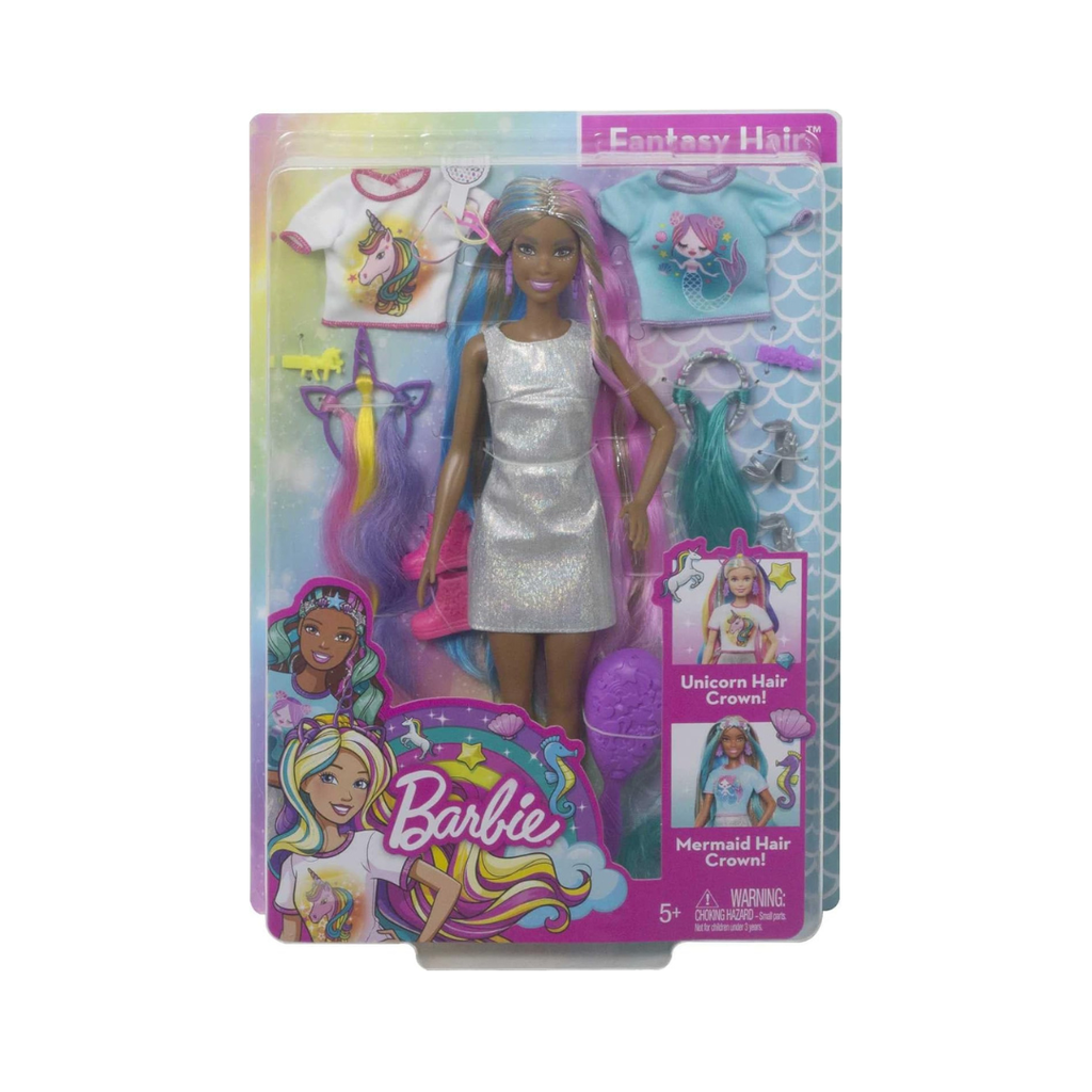 Barbie Fantasy Hair - Muñeca y accesorios,