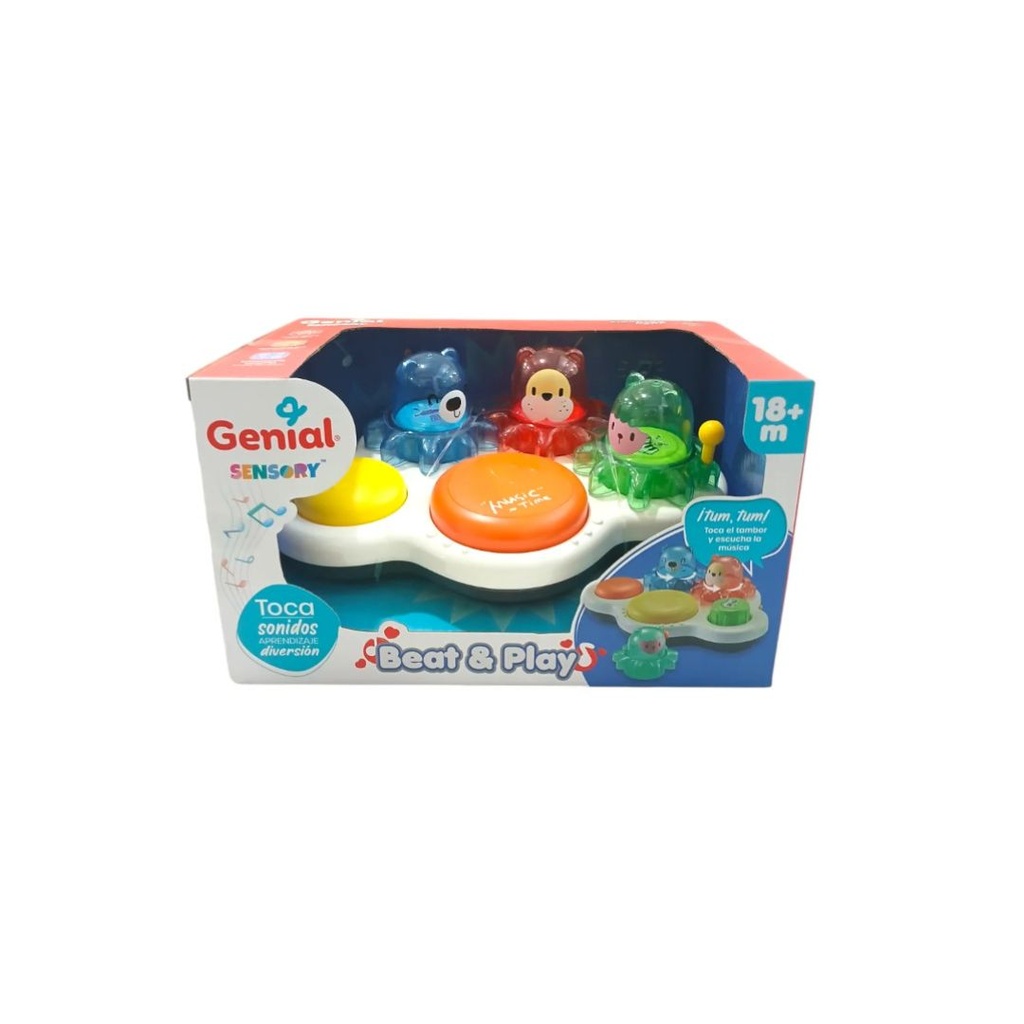GENIAL TAMBORES TOCA SONIDOS SENSORIAL 