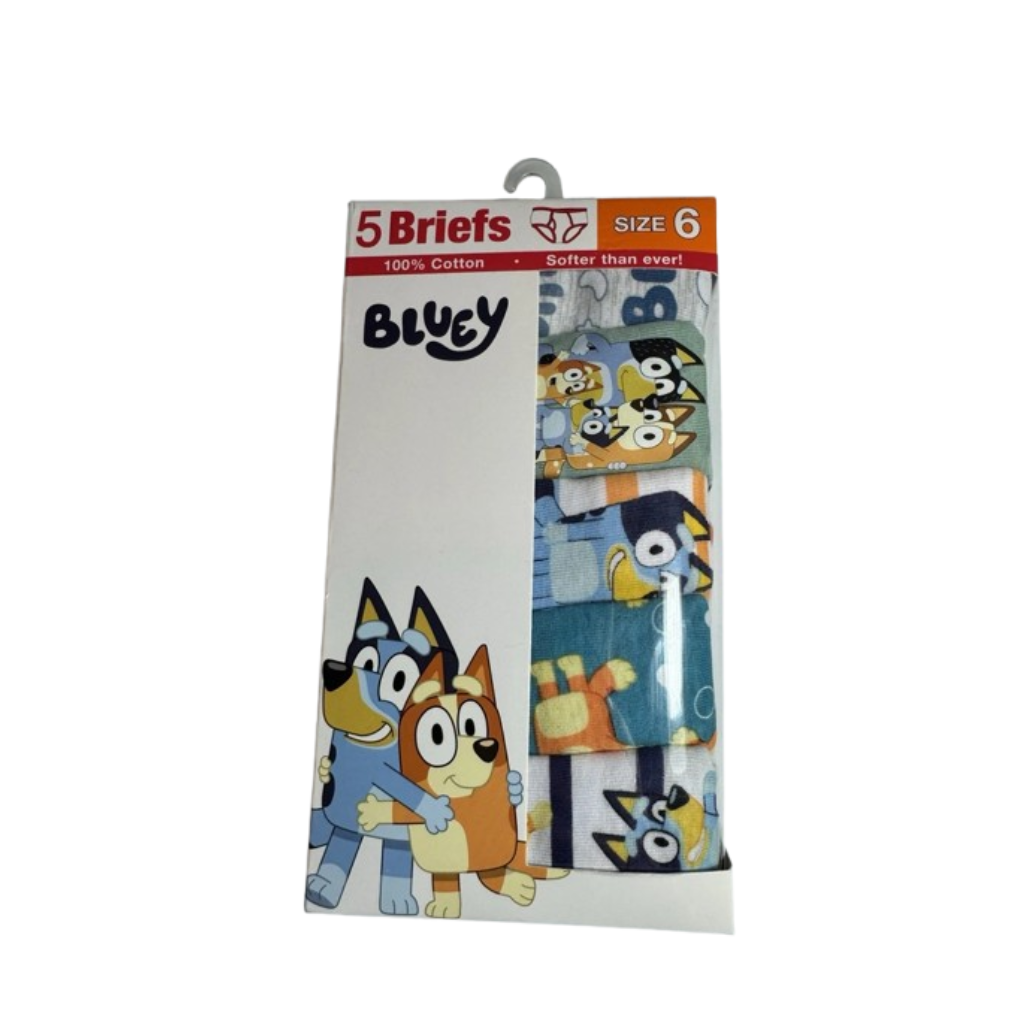 PACK DE 5 CALZONCILLOS PARA NIÑOS DE BLUEY 6T
