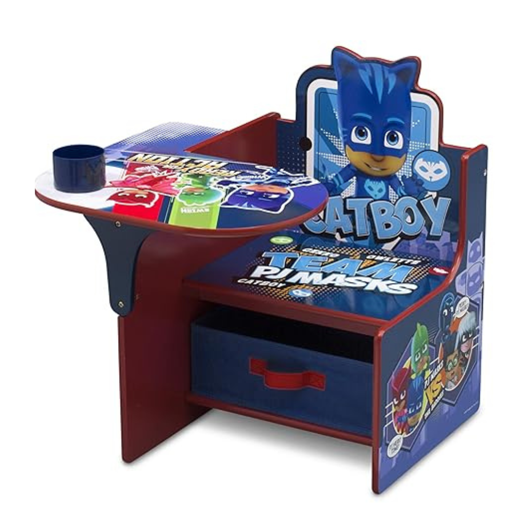 DELTA CHILDREN PUPITRE CON CORPARTIMIENTO , PJ MASKS: HEROES EN PIJAMAS