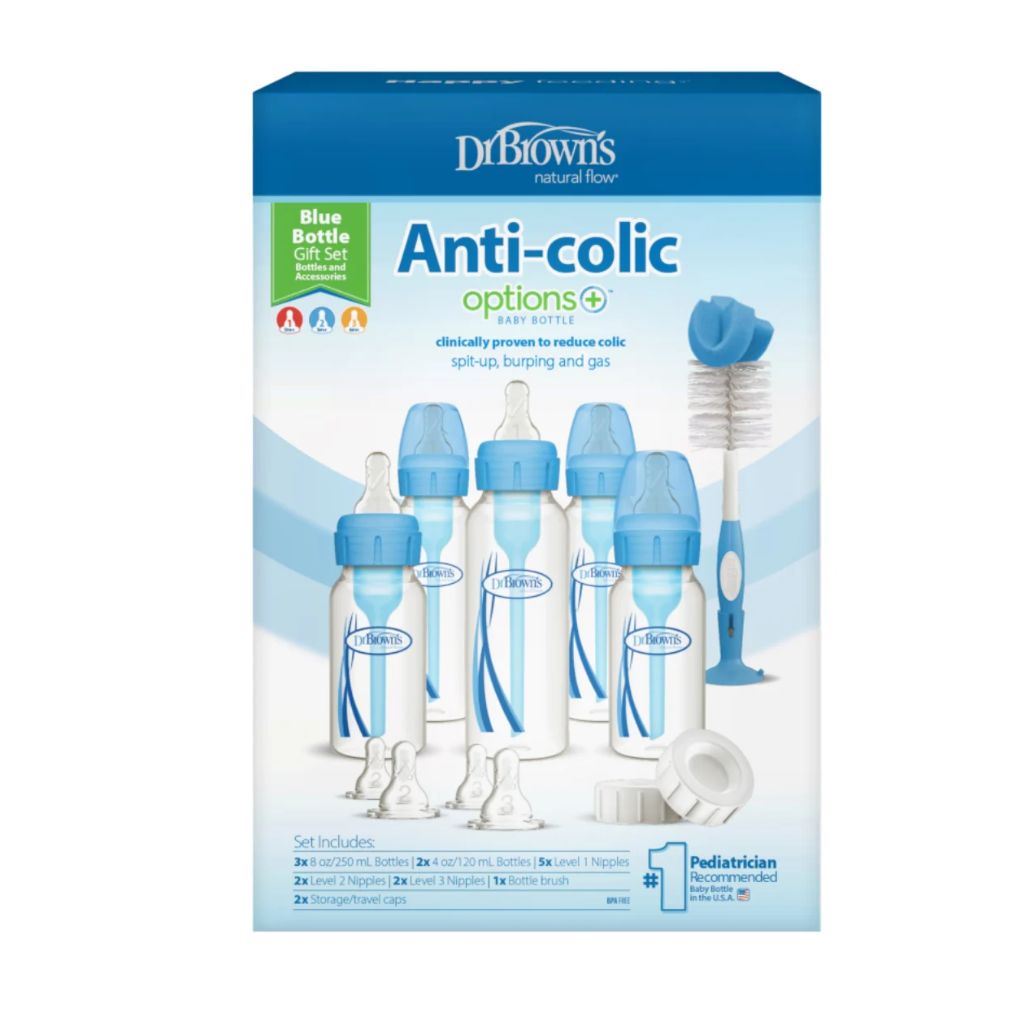 DR BROWN'S SET DE TETEROS ANTI COLICO AZUL