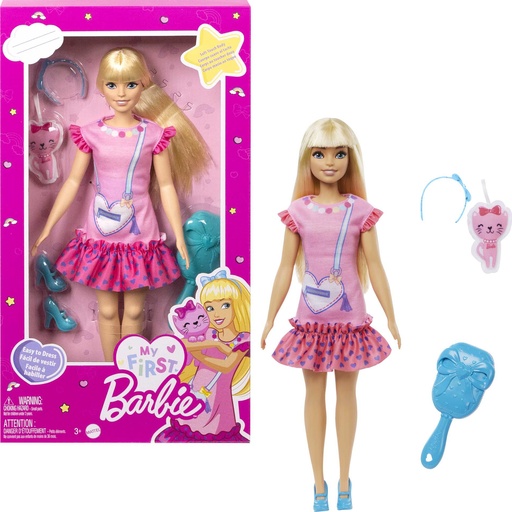 [194735114542] BARBIE MI PRIMERA MUÑECA BARBIE SOFT TOUCH CON GATITO ROSA