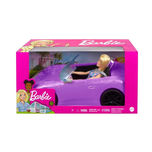 [194735005185] MATTEL BARBIE MUÑECA Y CARRO CONVERTIBLE