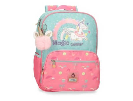 [8435692751633] BOLSO ENSO ROSADO Y AGUAMARINA  MAGIC SUMMER UN SOLO CIERRE