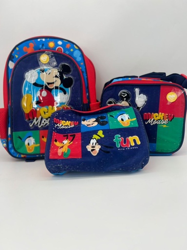 [7591525170765] BOLSO CAPI MICKEY MOUSE LONCHERA Y CARTUCHERA