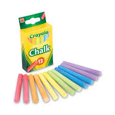 [071662008161] 12 VARILLAS DE TIZA DE COLORES CRAYOLA