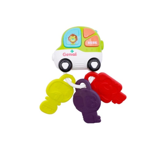 [7450210005419] GENIAL CARRO MUSICAL CON LUCES Y MORDEDOR