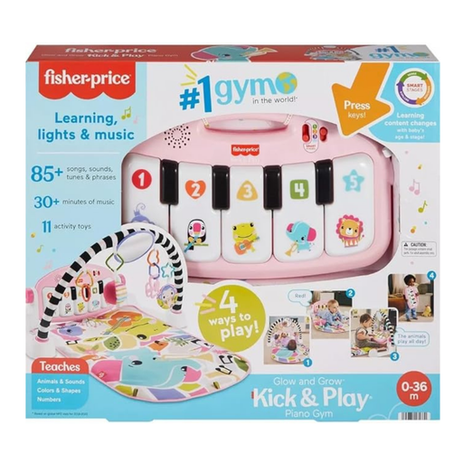 [194735171330] FISHER-PRICE GIMNASIO BEBE CON PIANO-DESARROLLO SENSORIAL, LAVABLE ROSA