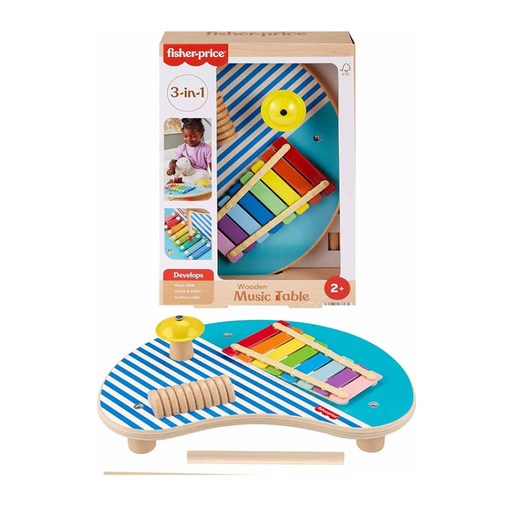 [194735238279] FISHER PRICE MESA DE MUSICA DE MADERA 