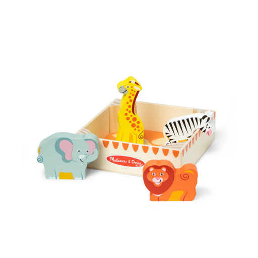 [000772504201] MELISSA & DOUG ANIMALES DE MADERA -SAFARI