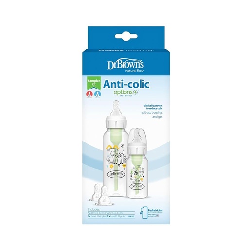 [072239306284] DR BROWN'S SET DE 2 BIBERONES VERDE