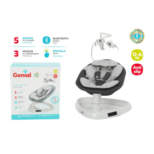 [7450210015821] GENIAL MOISES ELECTRICO ANTI SLIP 0-6M GRIS OSCURO
