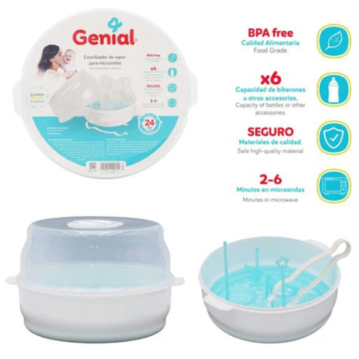 [7450210000704] ESTERILIZADOR  DE VAPOR PARA MICROONDAS GENIAL