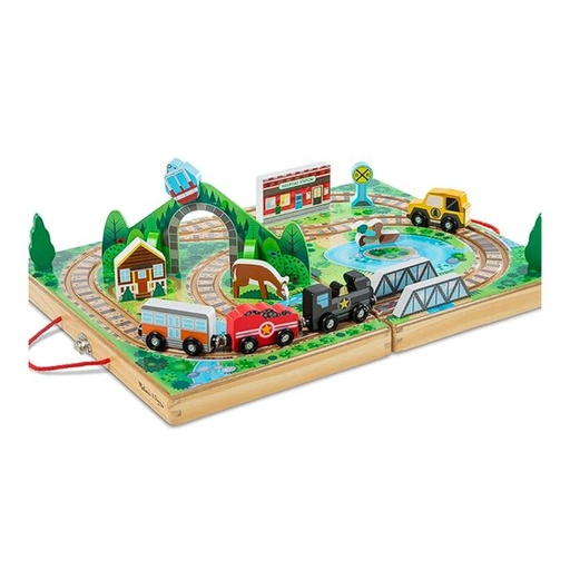 [000772301404] MELISSA & DOUG FERROCARRIL PORTATIL 17 PIEZAS 