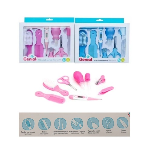 [7453078534435] GENIAL / KIT DE CUIDADOS PARA BEBE 8 PIEZAS