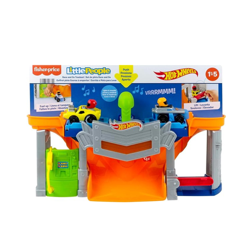 [194735126811] FISHER PRICE PISTA PARA ELEVAR HOTWHEELS LITTLE PEOPLE 
