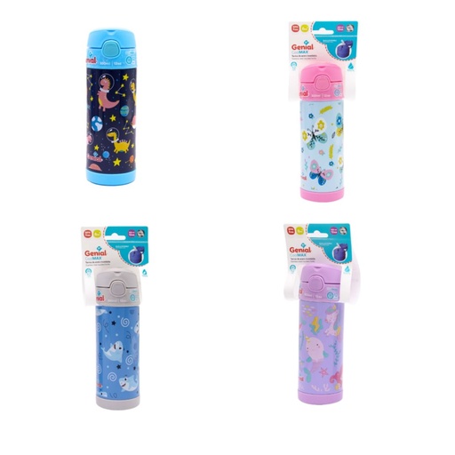 [7453078504667] TERMO ACERO GENIAL CON DIBUJOS 